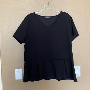 Peplum black top